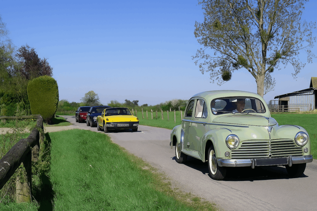 Accueil 4 Promenade en voitures anciennes sur les routes de la région de Rambouillet